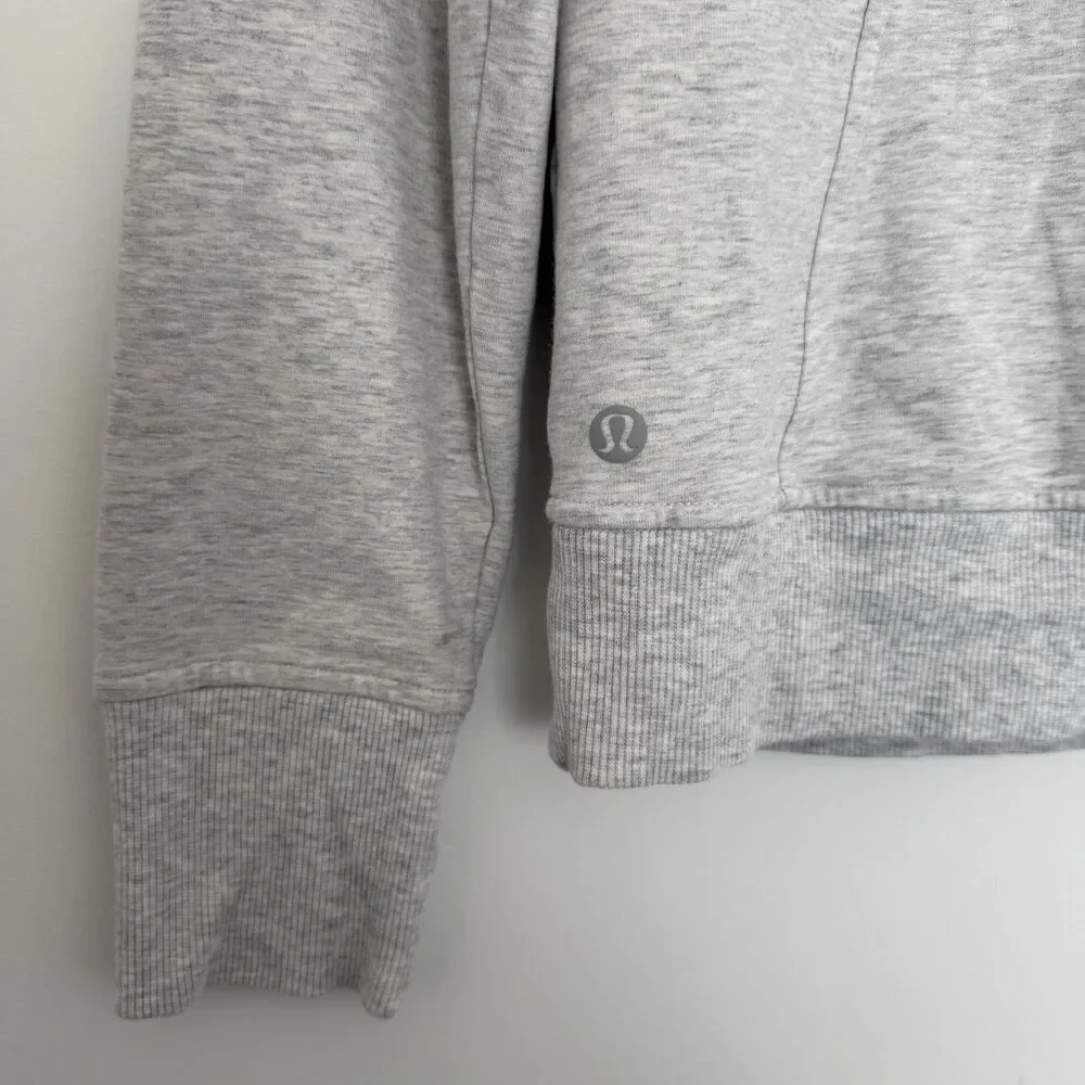 Lululemon Scuba Crew Heathered Core Light Grey Size 6